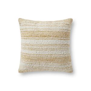 Loloi Drew PCJ0001 Throw Pillow, Gold/Ivory