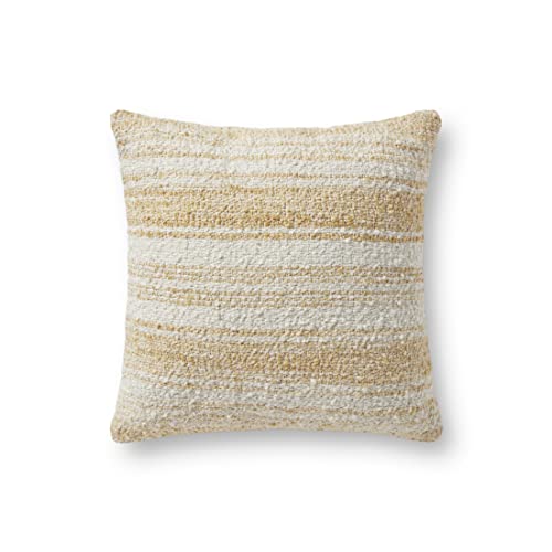 Loloi Drew PCJ0001 Throw Pillow, Gold/Ivory