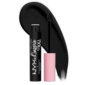 nyx professional makeup lip lingerie xxl matte liquid lipstick – naughty noir (black)