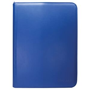 ultra pro – vivid 9-pocket zippered pro-binder: (blue) – protect up to 360 collectible trading cards, sports cards or valuable gaming cards, ultimate card protection