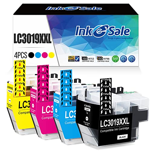 INK E-SALE Compatible LC3019XXL Ink Cartridge Replacement for Brother 3019XXL LC3019 Ink Cartridge (4-Pack Color) for use with Brother MFC-J5330DW MFC-J6530DW MFC-J6730DW MFC-J6930DW Printer