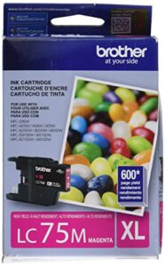 brotheramp;reg; – lc75m (lc-75m) high-yield ink, 600 page-yield, magenta – sold as 1 each – reliable oem ink.