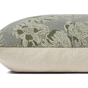 Loloi Chris Loves Julia x Matilda Pillow, 18'' x 18'', Silver Sage