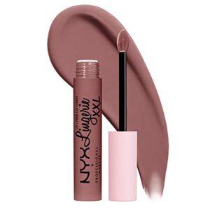 nyx professional makeup lip lingerie xxl matte liquid lipstick – unhooked (grey toned beige)