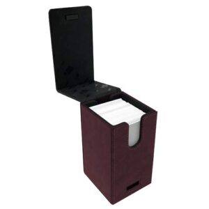 ultra pro e-85764 suede collection alcove tower deck box-ruby