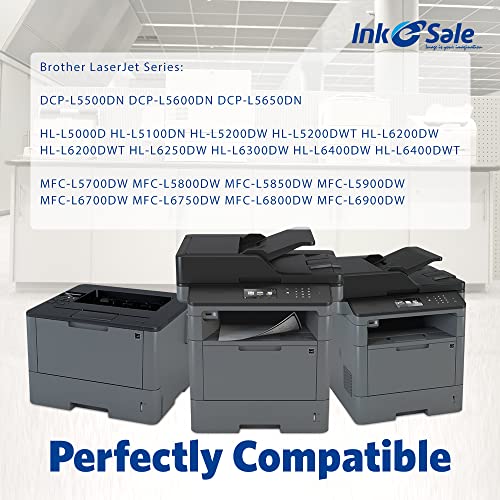 INK E-SALE Compatible Toner Cartridge Replacement for Brother TN850 TN820 use for DCP-L5500DN HL-L5000D HL-L5200DWT HL-L6200DWT MFC-L5700DW MFC-L5800DW MFC-L6700DW (2 Pack Black, Upgraded Version)