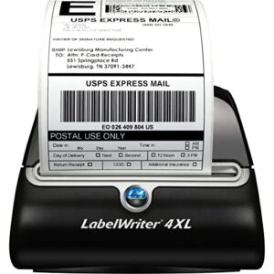 DYMO LabelWriter 4XL Desktop Direct Thermal Printer - Monochrome - Label Print - USB - Silver