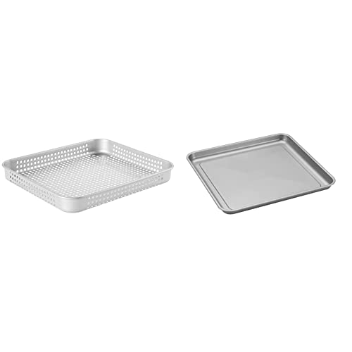 Cuisinart ANS-TOA2528 Non-Stick Airfryer Basket & AMB-TOBCS Toaster Oven Baking Pan, Silver, 11.2 (l) x 10.7 (w) x 0.8 (h) inches