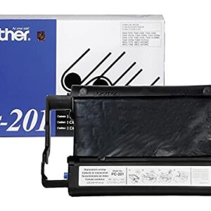Brother Pc201 Fax Print Cartridge for Intellifax, Black - in Retail Packaging