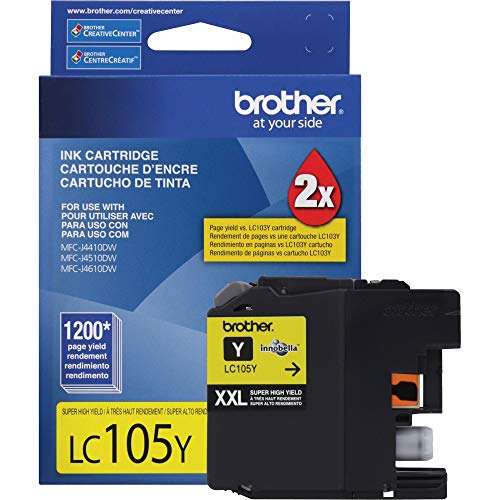 Brother Lc105y Lc105y Innobella Super High-Yield Ink, Yellow