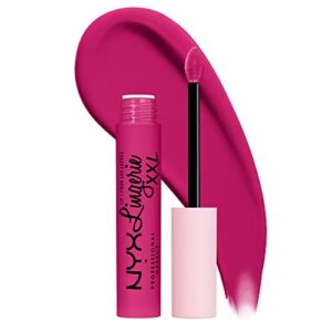 nyx professional makeup lip lingerie xxl matte liquid lipstick – pink hit (cool toned hot pink)