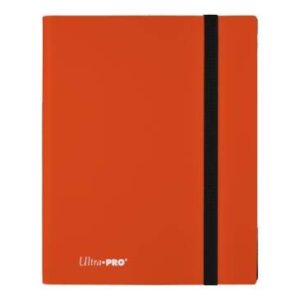 pumpkin orange ultra pro 9 pocket eclipse pro binder soft plastic card storage binder portfolio album