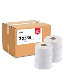 enko (24 rolls, 12000 labels) address & shipping labels 30336 (1″ x 2-1/8) compatible for dymo labelwriter