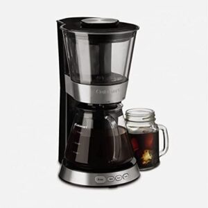 cuisinart dcb-10p1 automatic cold brew coffeemaker with 7-cup glass carafe, black/stainless