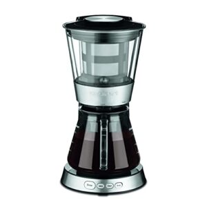 Cuisinart DCB-10P1 Automatic Cold Brew Coffeemaker with 7-Cup Glass Carafe, Black/Stainless