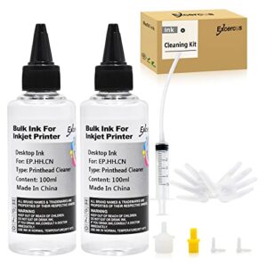 excercus printhead cleaning kit compatible for brother epson hp canon nozzle inkjet ecotank officejet deskjet pixma printers-liquid printers head cleaning suit solution 100ml, 5ml premium syringe