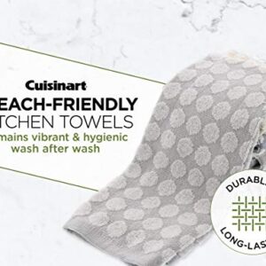 Cuisinart 100% Cotton Kitchen Towels, 2pk - Soft, Absorbent, Bleach Safe Dish Towels Perfect for Everyday Use - Bleach Proof Towels Remain Vibrant and Durable After Wash-16 x 27 Hand Towels - Gray