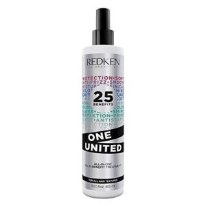 redken one united all-in-one leave in conditioner | multi-benefit treatment | heat protectant spray for hair | all hair types | paraben free