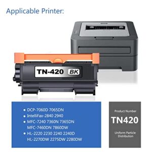 TN420 TN-420 Toner Cartridge Compatible TN420 Replacement for Brother IntelliFax-2840 DCP-7060D 7065DN MFC-7240 7365DN 7860DW HL-2230 2240D 2270DW Printer, BIGSPCE TN420 3 Pack Black