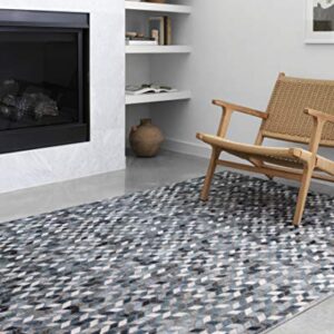 Loloi II Maddox Collection MAD-08 Ocean/Grey, Contemporary 7'-6" x 9'-6" Area Rug