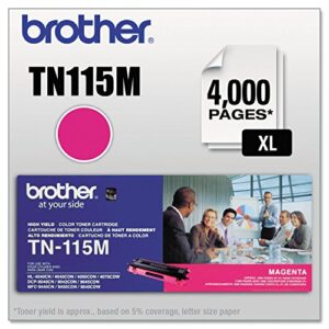 Brother Tn115m High-Yield Toner Cartridge, Magenta - in Retail Packaging