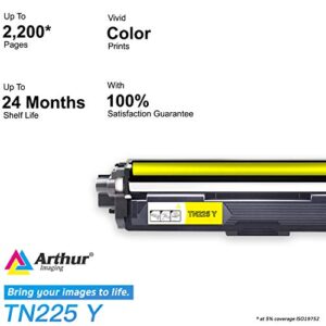 Arthur Imaging Compatible Toner Cartridge Replacement for Brother TN225 (Yellow, 1-Pack)