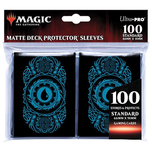 Ultra Pro USA Ultra Pro Printed Art Magic The Gathering Card Game 100ct Printed Art Card Sleeves-MTG Mana 7 Blue Island