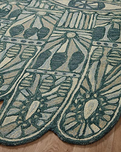 Loloi Justina Blakeney x Chaya Collection CHY-01 Blue/Lagoon Contemporary 3'-6" x 5'-6" Accent Rug