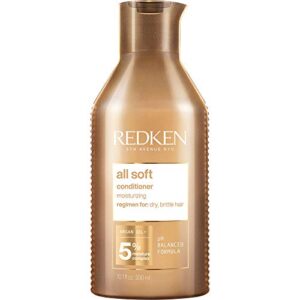 redken all soft conditioner | for dry / brittle hair | moisturizes & provides intense softness | with argan oil | 10.1 fl oz (pack of 1)