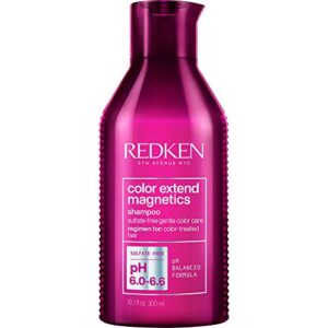redken color extend magnetics shampoo | for color-treated hair | gently cleanses & protects color | with amino acid | sulfate-free | 10.1 fl oz (pack of 1)