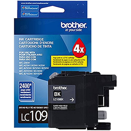 Brother LC109BK Inkjet Cartridge, Black, 2400 pg, HY. for: MFC-J6520DW, J6720DW, J6920DW LC109BK