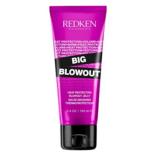 Redken Big Blowout Heat Protection Jelly Serum for All Hair Types | Volume for Fine Hair | Blowdry Gel, 3.4 fl. oz.