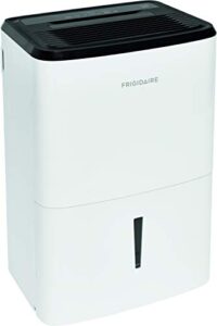 frigidaire ffad5033w1 dehumidifier, high humidity 50 pint capacity with a easy-to-clean washable filter and custom humidity control for maximized comfort, in white