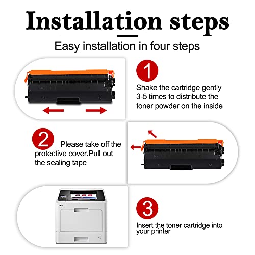 VIT 4 Pack (1BK+1C+1M+1Y) High Yield Compatible TN431 TN-431 TN431BK TN431C TN431M TN431Y Toner Cartridge Replacement for Brother HL-L8260CDW L8360CDW L8360CDWT L9310CDW L9310CDWT L9310CDWTT Printer