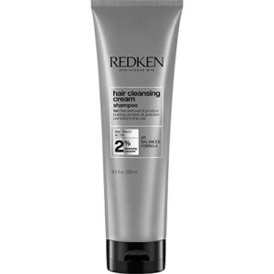 redken detox hair cleansing cream clarifying shampoo | for all hair types | removes buildup & strengthens cuticle | 8.5 fl oz