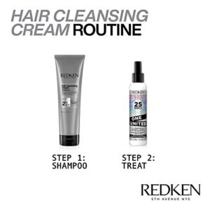 Redken Detox Hair Cleansing Cream Clarifying Shampoo | For All Hair Types | Removes Buildup & Strengthens Cuticle | 8.5 Fl Oz