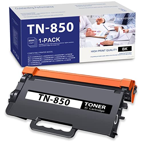 TN-850 TN850 Toner Cartridge - High Yield LVELIMIT Compatible Replacement for Brother TN850 TN-850 DCP-L5500DN MFC-L6750DW MFC-L5700DW MFC-L5800DW MFC-L5900DW Printer, 1 Pack Black.