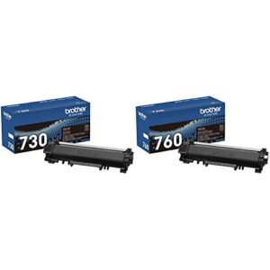 brother genuine toner cartridge bundle with standard yield tn730 and high yield tn760