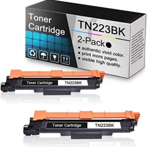 2 Pack Black TN223BK TN223 TN-223 TN-223BK Toner Cartridge Replacement for Brother TN223 MFC-L3770CDW L3710CW L3750CDW L3730CDW HL-3210CW 3230CDW 3230CDN DCP-L3510CDW Printer Toner Cartridge.