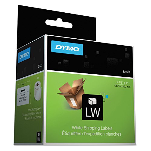 Dymo 30323 Labelwriter Shipping Labels, 2 1/8 X 4, White, 220 Labels/Roll