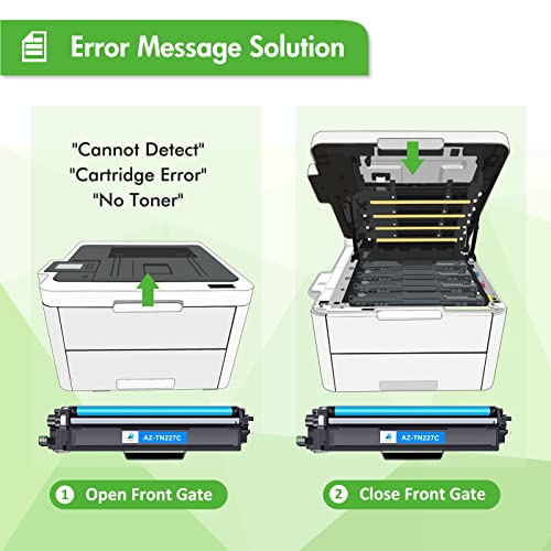 Aztech Compatible TN227 TN227C Toner: Cartridge Replacement for Brother TN227 TN227C TN-227C TN223C MFC-L3750CDW MFC-L3770CDW HL-L3290CDW HL-L3270CDW HL-L3230CDW MFC-L3710CW Printer (Cyan, 1-Pack)