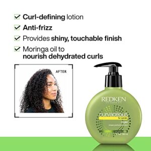 Redken Curvaceous Ringlet Shape Perfecting Lotion | For Curly Hair | Anti-Frizz | Curl Defining Hair Lotion | 6 Fl Ounce