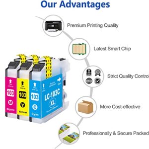 Jalada Compatible Ink Cartridge Replacement for Brother LC103 LC103XL LC101 LC101XL Compatible for Brother MFC J870DW J450DW J470DW J650DW J4410DW J4510DW J4710DW J6720DW Printer (20 Packs)