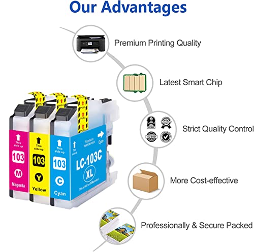 Jalada Compatible Ink Cartridge Replacement for Brother LC103 LC103XL LC101 LC101XL Compatible for Brother MFC J870DW J450DW J470DW J650DW J4410DW J4510DW J4710DW J6720DW Printer (20 Packs)