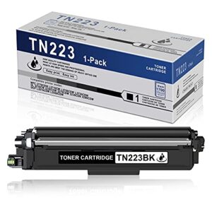 1-pack black toner compatible tn223 tn-223 tn223bk toner cartridge replacement for brother mfc-l3770cdw l3710cw l3750cdw hl-3210cw 3230cdw 3270cdw 3230cdn 3290cdw dcp-l3510cdw l3550cdw printer