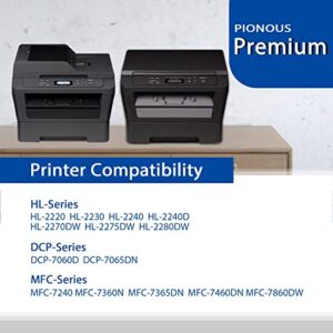 PIONOUS Compatible DR450 DR-450 Drum Unit Replacement for Brother DCP-7060D 7065DN IntelliFax-2840 HL-2220 2230 2240 MFC-7240 7360N Series Printer 12,600 Pages (1 Pack, Black)