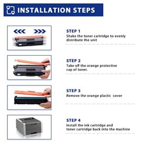 MANDBOY TN225 Toner Cartridge Replacement for Brother TN-225 Compatible HL-3140CW HL-3150CDN MFC-9130CW MFC-9140CDN MFC-9330CDW MFC-9340CDW DCP-9015CDW DCP-9020CDN Printer Black 1 Pack