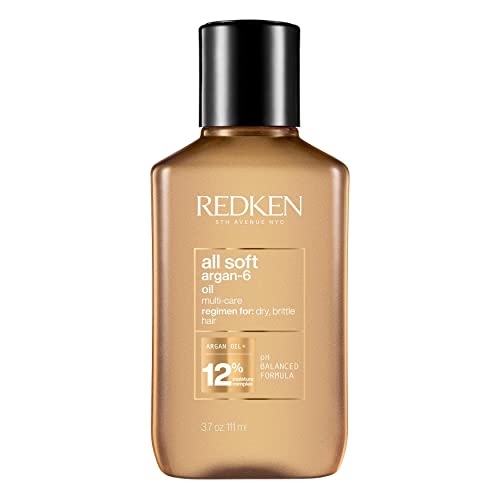 Redken All Soft Argan-6 Oil | For Dry Hair | Deeply Conditions Hair, Adds Softness & Shine | With Argan Oil | 3.8 fl. Oz (Pack of 1)