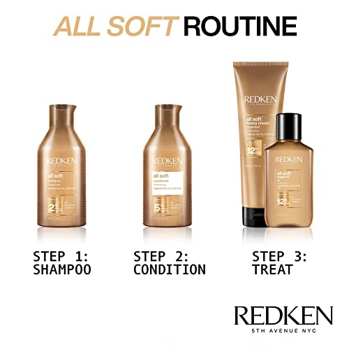 Redken All Soft Argan-6 Oil | For Dry Hair | Deeply Conditions Hair, Adds Softness & Shine | With Argan Oil | 3.8 fl. Oz (Pack of 1)