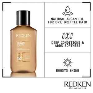 Redken All Soft Argan-6 Oil | For Dry Hair | Deeply Conditions Hair, Adds Softness & Shine | With Argan Oil | 3.8 fl. Oz (Pack of 1)